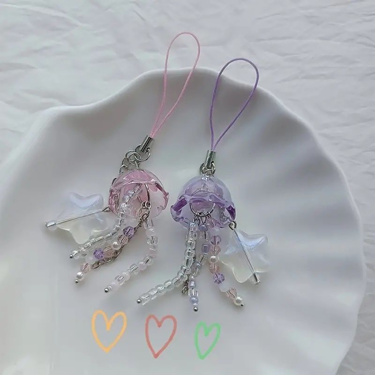 Car Accessories Bangkok - Unique Jellyfish Star Pendant Phone Strap