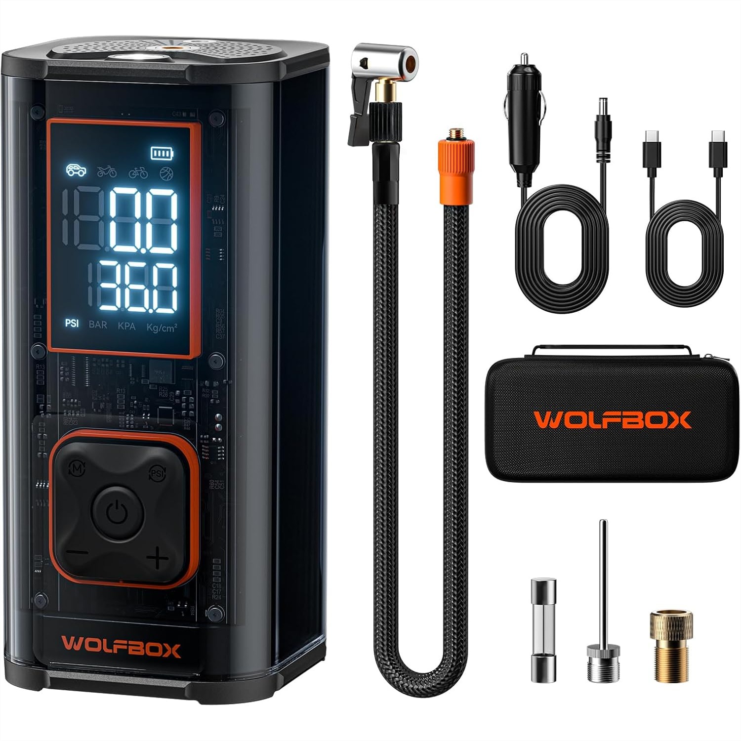 Car Portable Tire Inflator - Tire Inflator Portable Air Compressor, 45LPM