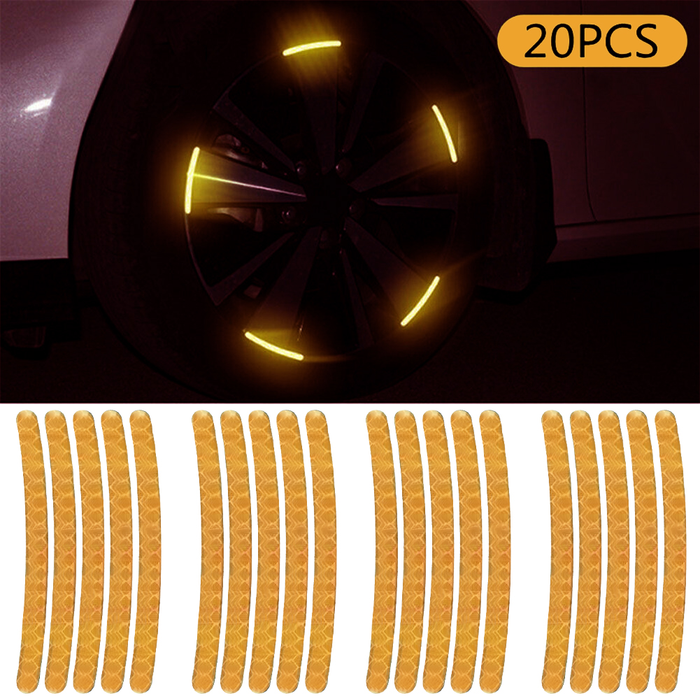Car Accessories For Night Driving - Car Wheel Hub Reflective Stickers Set