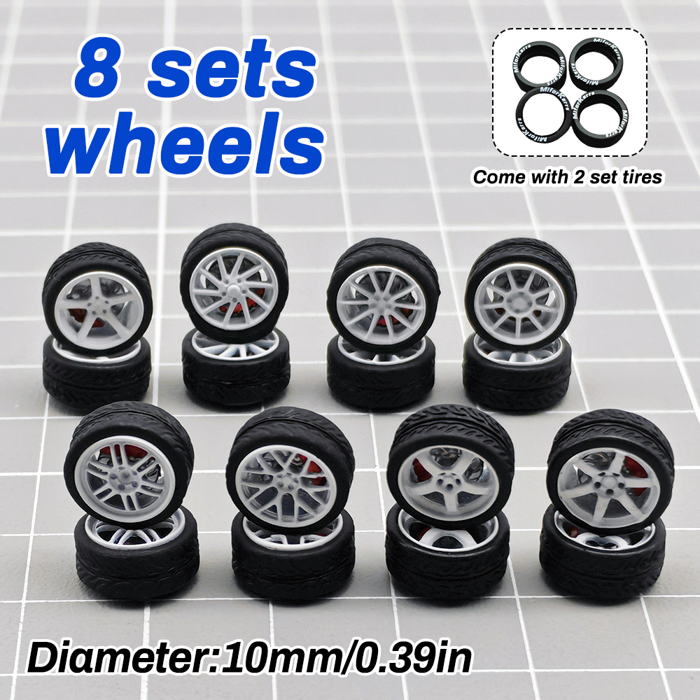 Car Accessories Gifts - 1/64 Model Car Wheels Tires 8