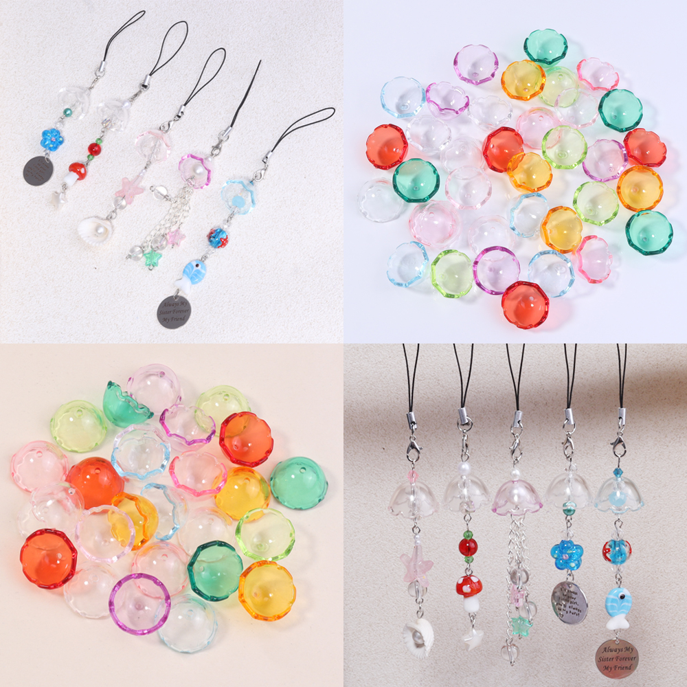 Car Accessories Bangkok - 30Pcs Acrylic Wind Bell Beads Colorful