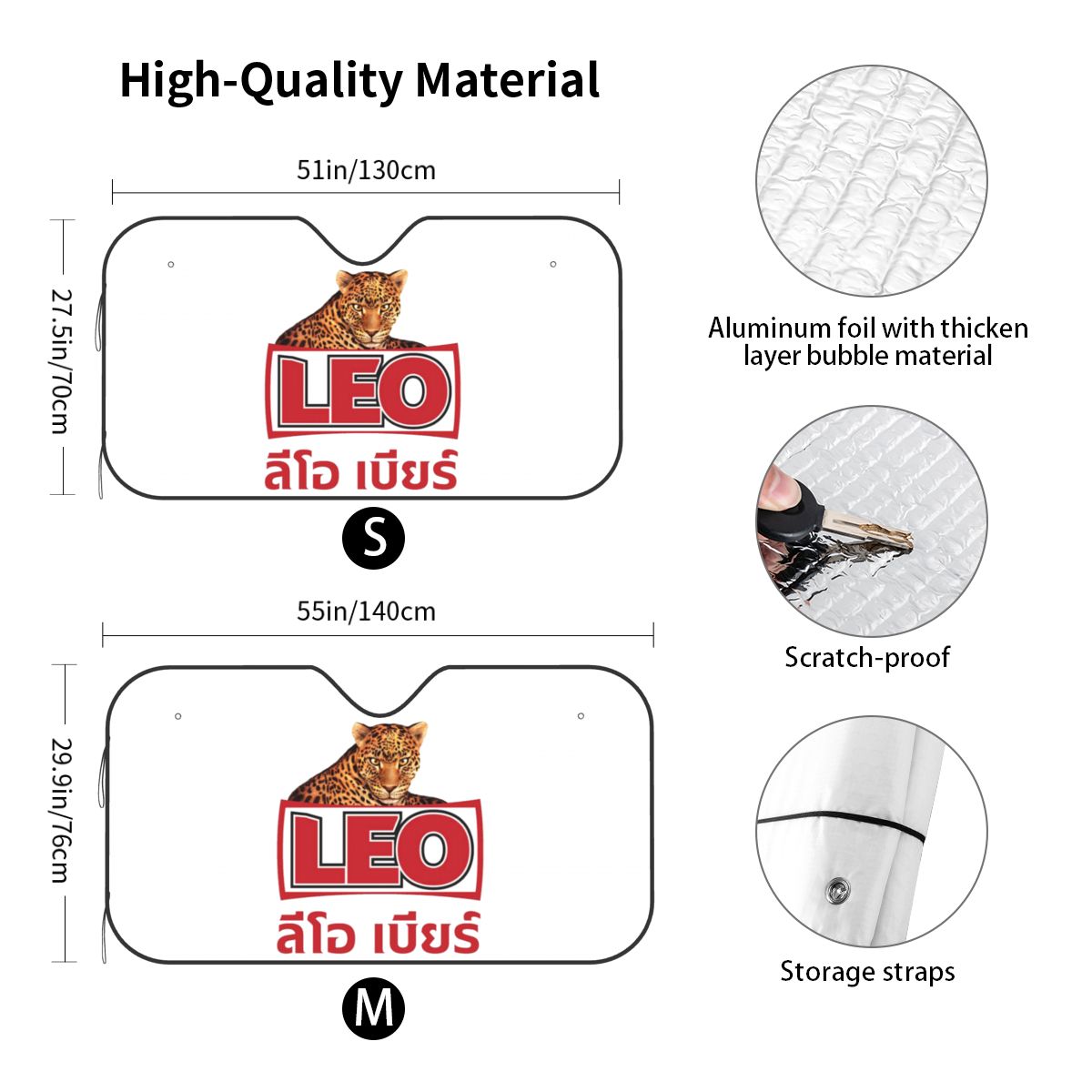Leo Beer Bangkok Sunshade Wind - Car Accessories Bangkok incelemesi ve fiyatı