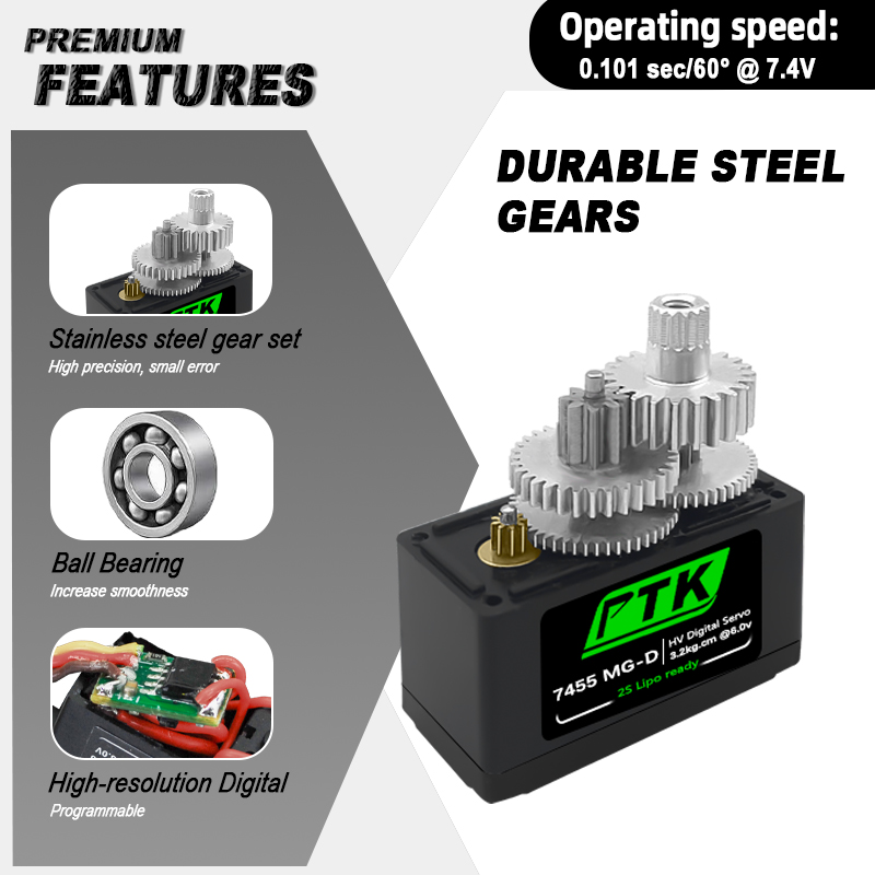 PTK 7455MG-D servo 12g Digital - D.A.D Car Accessories incelemesi ve fiyatı