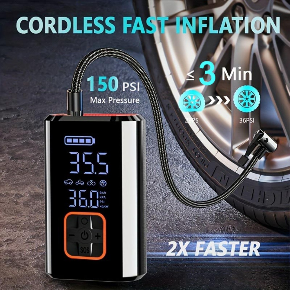 Portable Air Compressor Cordle - Car Portable Tire Inflator incelemesi ve fiyatı