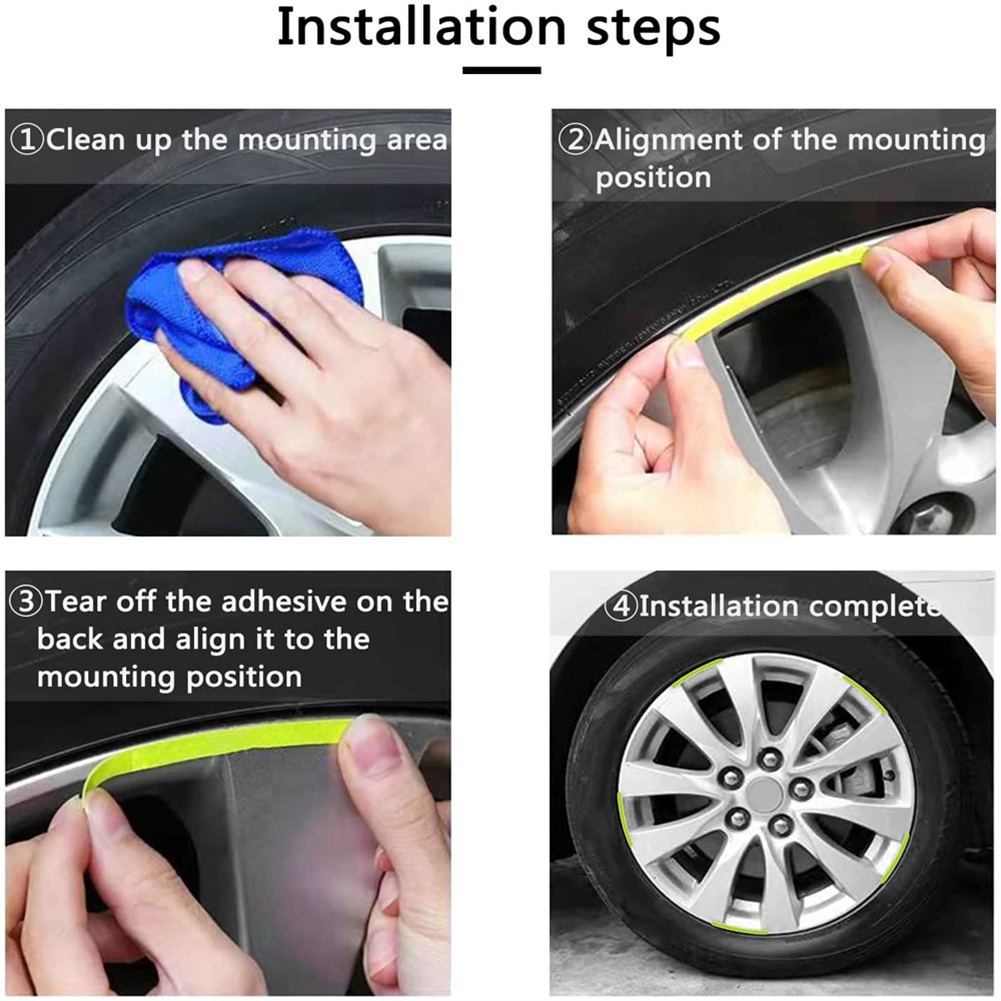Car Wheel Hub Reflective Stick - Car Accessories For Night Driving incelemesi ve fiyatı