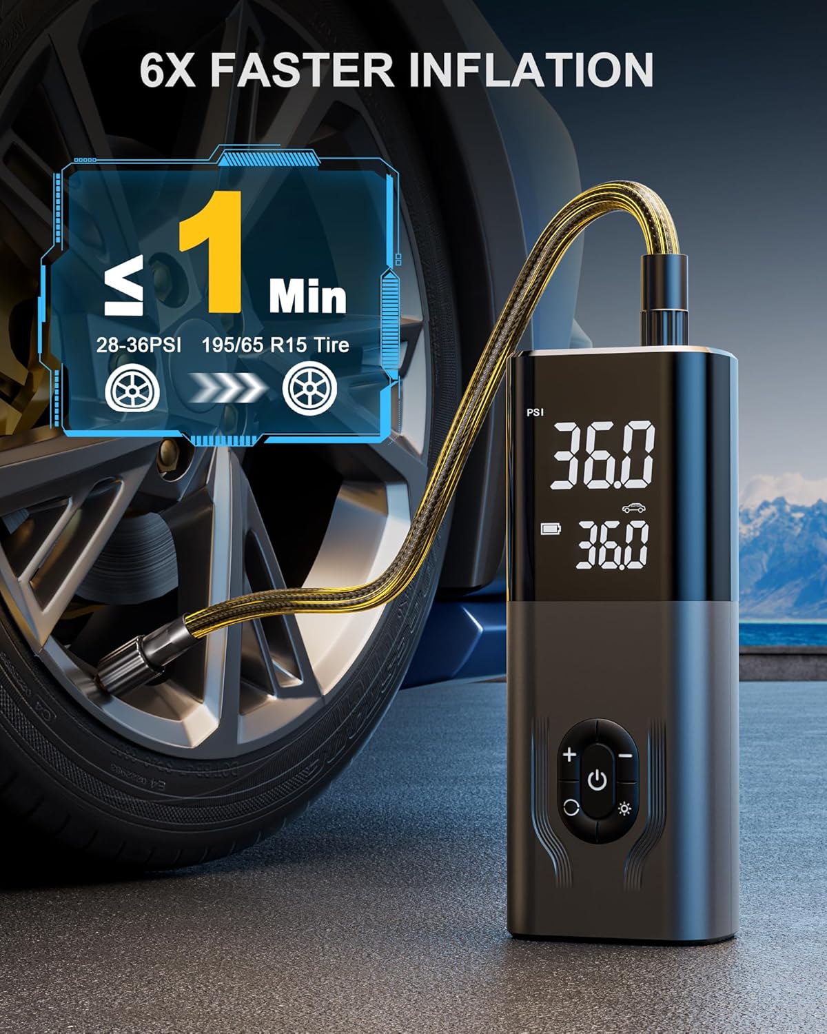 Portable Air Compressor 180PSI - Car Portable Tire Inflator incelemesi ve fiyatı