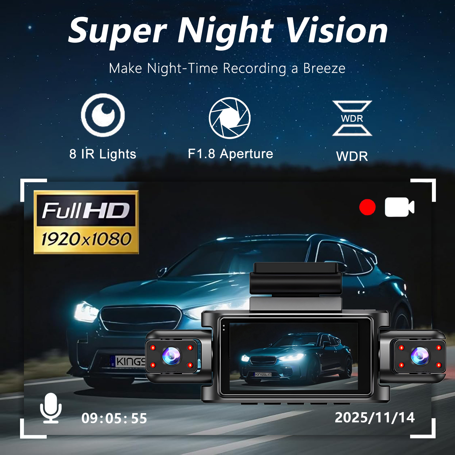 Dashcam for cars 4 Channel Bla - Car Accessories For Night Driving incelemesi ve fiyatı