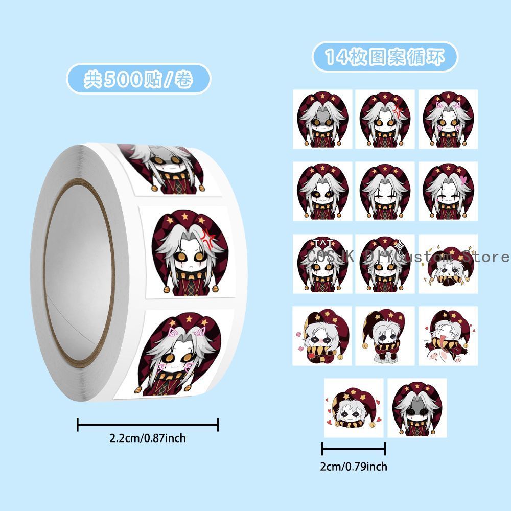 500Pc/Roll Anime Pierrot The F - Car Accessories Gifts incelemesi ve fiyatı