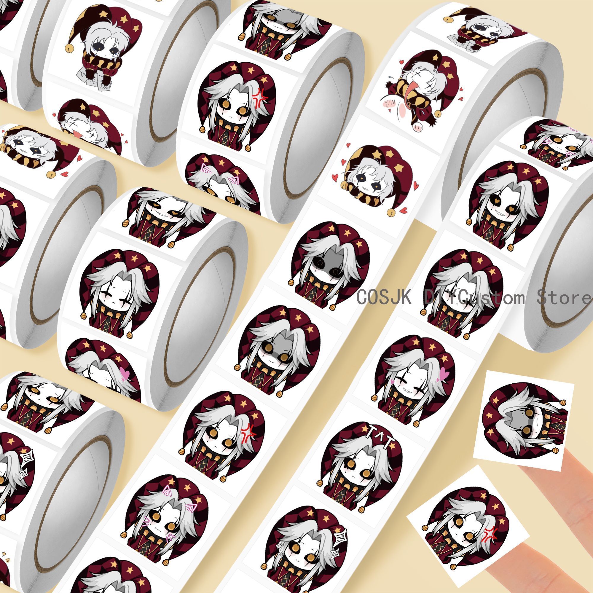 500Pc/Roll Anime Pierrot The F - Car Accessories Gifts incelemesi ve fiyatı