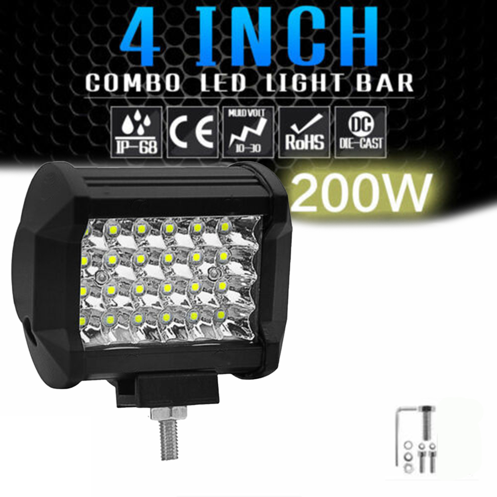 Car LED Bar Work Light 72W Squ - Car Accessories For Night Driving incelemesi ve fiyatı