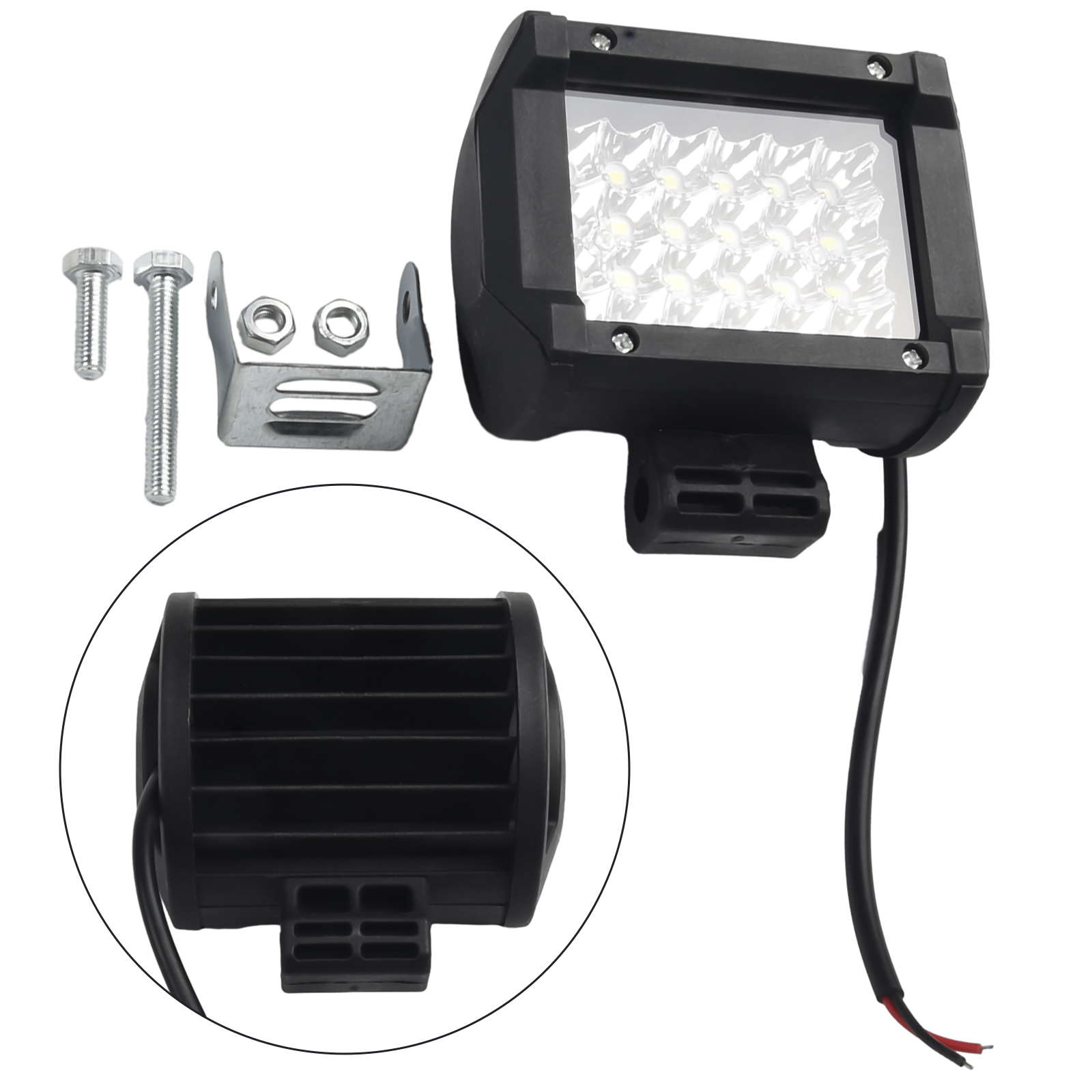 Car LED Bar Work Light 72W Squ - Car Accessories For Night Driving incelemesi ve fiyatı